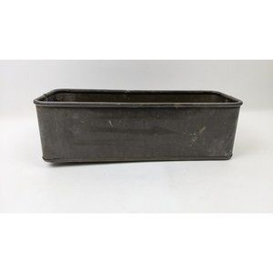 Vintage Distressed Black Patina Lion Head Planter Box